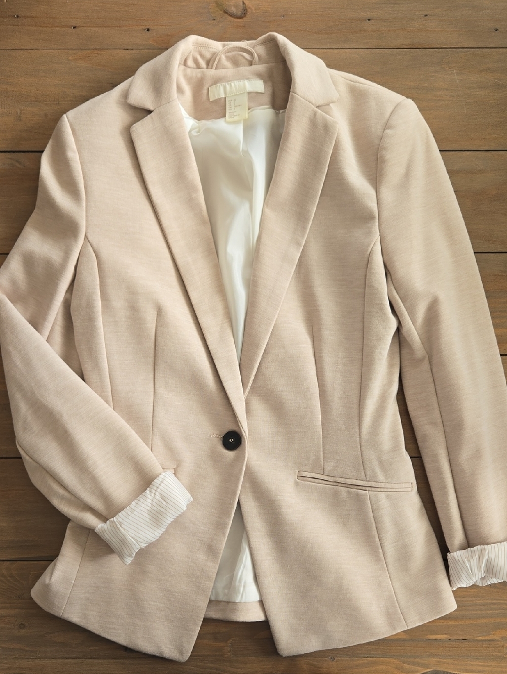 H&M Light Beige Tailored Blazer